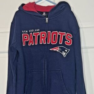 New England Patriots NFL Full Zip Youth Sweatshirt - Boys Medium 10/12